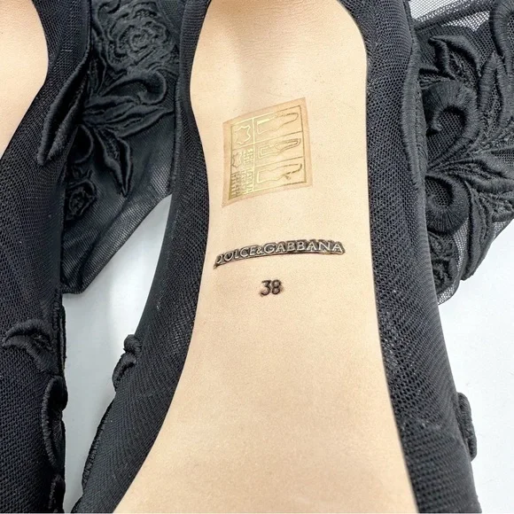 Dolce & Gabbana Embroidered Mesh Stretch-lace Sock Boots In Black - Picture 13 of 14